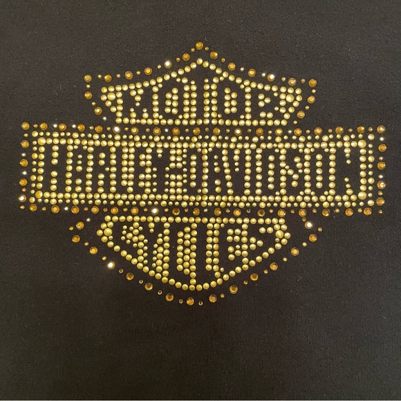 Harley-Davidson Tops - Harley-Davidson Long sleeve T-shirt with Gold studded Logo from Madrid, Spain